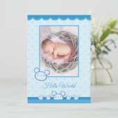 Modèle de carte d'annonce de naissance (Debout devant)