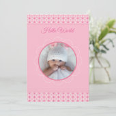 Modèle de carte d'annonce de naissance (Debout devant)