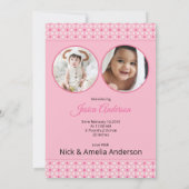 Modèle de carte d'annonce de naissance (Dos)