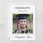 Modèle de carte d'annonce de remise de diplômes (Devant)
