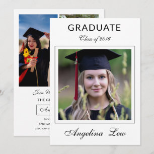 Modèle de carte d'annonce de remise de diplômes