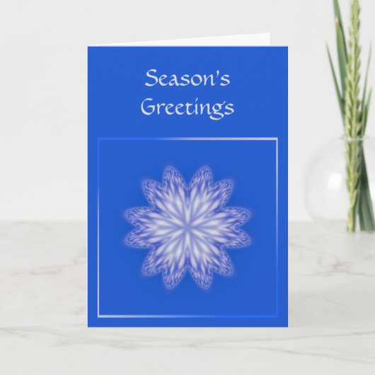 Modèle de carte de Bonnes Fêtes de flocon de neige (Devant)