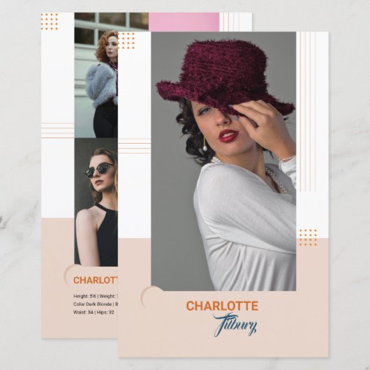 Modèle de carte de comp modèle (Devant / Derrière)