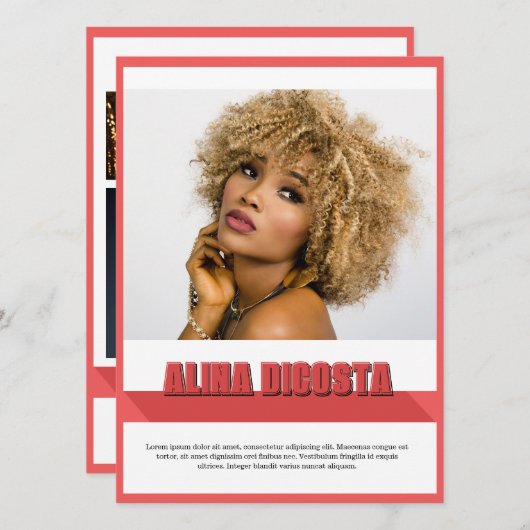 Modèle de carte de composite de portfolio (Devant / Derrière)