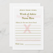 Modèle de carte de conseil| Jeu de fête (Devant / Derrière)