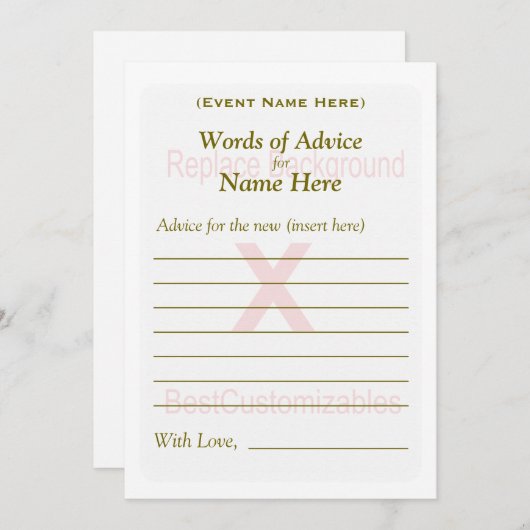 Modèle de carte de conseil| Jeu de fête (Devant / Derrière)