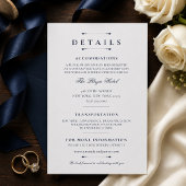 Modèle de carte de détails de mariage de luxe mini