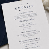 Modèle de carte de détails de mariage de luxe mini