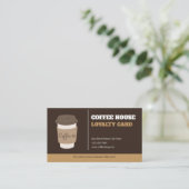 Modèle de carte de fidélité de salon de café minim (Debout devant)