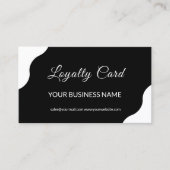 Modèle de carte de fidélité, noir et blanc (Devant)