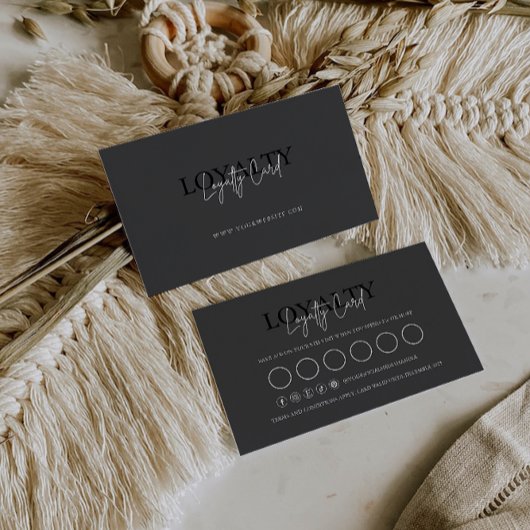 Modèle de carte de fidélité, noir et blanc