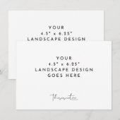 Modèle de carte de format 4,5x6,25" en orientation (Devant / Derrière)