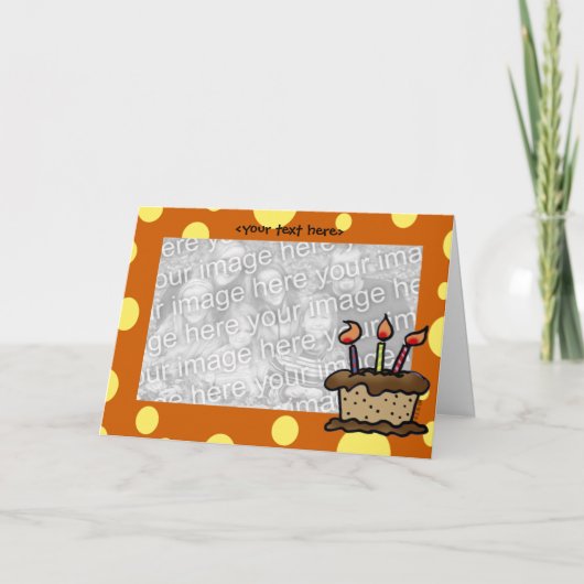 Modèle de carte de gâteau d'anniversaire (Devant)