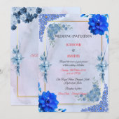 Modèle de carte de mariage romantique classique (Devant / Derrière)