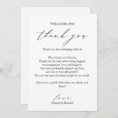 Modèle de carte de Merci minimaliste (Devant / Derrière)