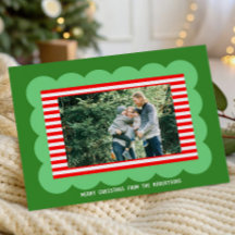 Modèle de carte de Noël et de lettre à encadrement