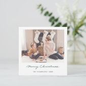 Modèle de carte de Noël photo moderne simple (Debout devant)