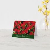 Modèle de carte de note aux roses rouges (Fleur jaune)