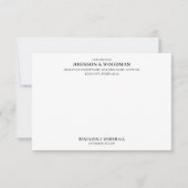 Modèle de carte de note de cabinet d'avocat Formel (Devant)