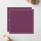 Modèle de carte de note florale violette (Devant/Arrière en situation)
