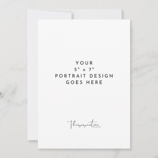 Modèle de carte de portrait vertical 5 x 7" pour l (Devant)