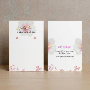 Modèle de carte de présentation de bijoux floraux