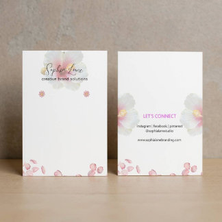 Modèle de carte de présentation de bijoux floraux