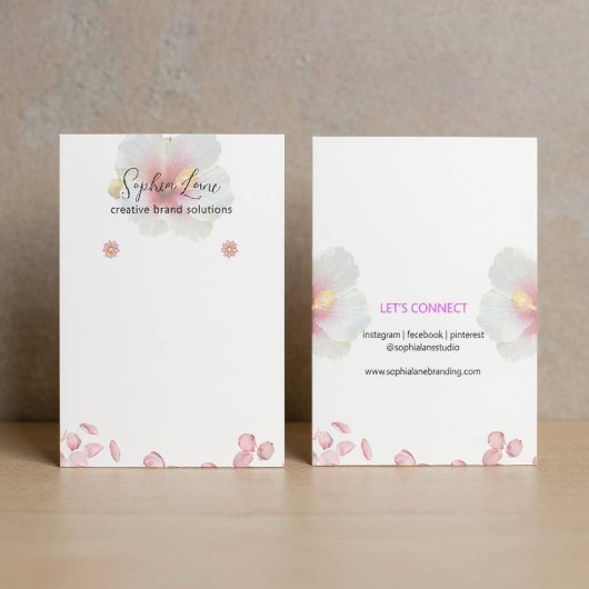 Modèle de carte de présentation de bijoux floraux
