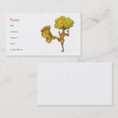 Modèle de carte de profil d'arbre de Kung Fu (Devant / Derrière)