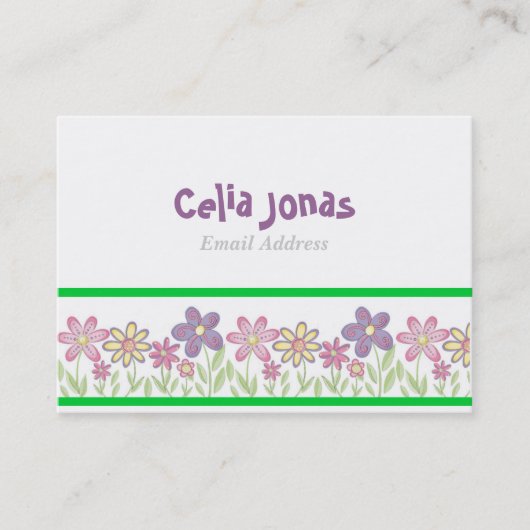 Modèle de carte de profil pour filles adorables (Devant)