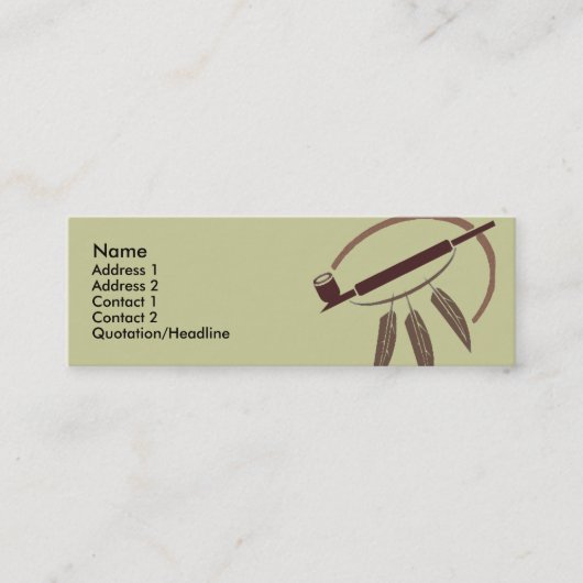 Modèle de carte de profil - tuyau de paix (Devant)