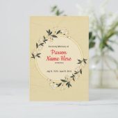 Modèle de carte de programme funéraire (Debout devant)