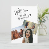 Modèle de carte de proposition de demoiselle d'hon (Debout devant)