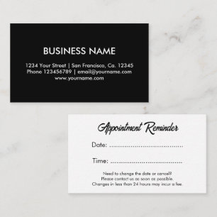 Modèle de carte de rappel de rendez-vous d'affaire