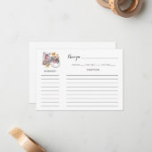 Modèle de carte de recette de cuisine illustrée (Devant/Arrière en situation)