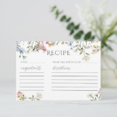 Modèle de carte de recette de douche de mariée à f (Debout devant)