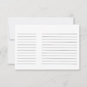 Modèle de carte de recette de douche de mariée à f (Dos)