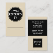 Modèle de carte de référence d'affaires (Devant / Derrière)