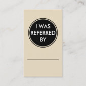 Modèle de carte de référence d'affaires (Devant)