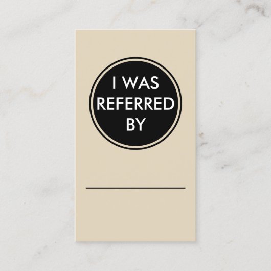 Modèle de carte de référence d'affaires (Devant)