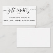Modèle de carte de registre cadeau (Devant / Derrière)