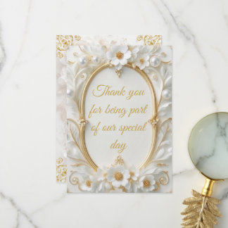 Modèle de carte de remerciement de mariage élégant