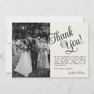 Modèle de carte de remerciement de mariage personn