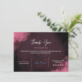 Modèle de carte de remerciement rose, Remerciement (Debout devant)