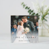 Modèle de Carte de remerciements de Mariage photo  (Debout devant)