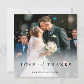 Modèle de Carte de remerciements de Mariage photo  (Devant)