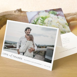 Modèle de Carte de remerciements de Mariage photo 