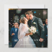 Modèle de Carte de remerciements de Mariage photo  (Devant)