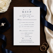 Modèle de carte de réponse de mariage de luxe mini
