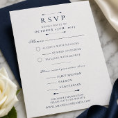 Modèle de carte de réponse de mariage de luxe mini